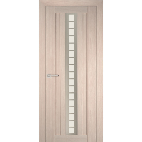 Межкомнатная дверь Graf PS-16 белый сатинат Капучино Мелинга (2000 х 700)