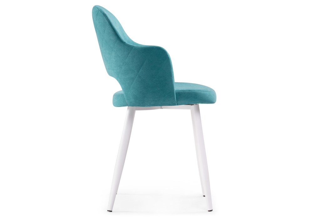 Стул Woodville Гутрид ромбы сзади белый / бирюзовый 507227