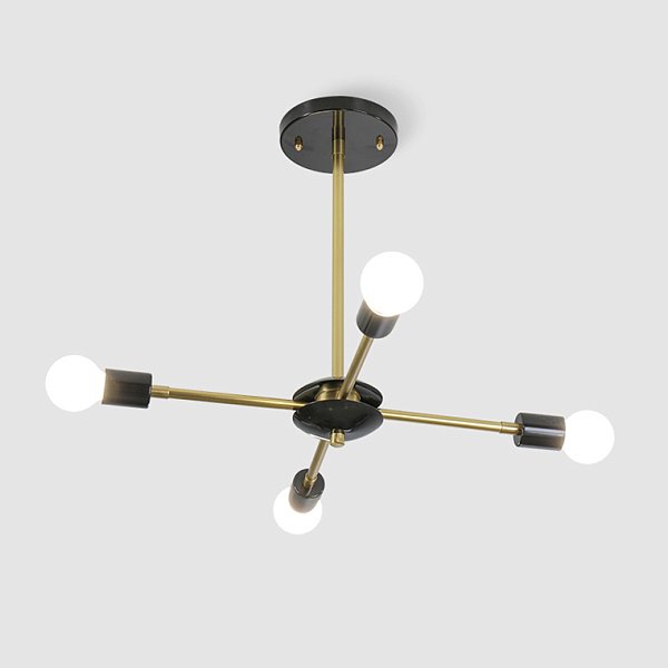 Люстра на штанге SPUTNIK D51 Gold/Black base by ImperiumLoft