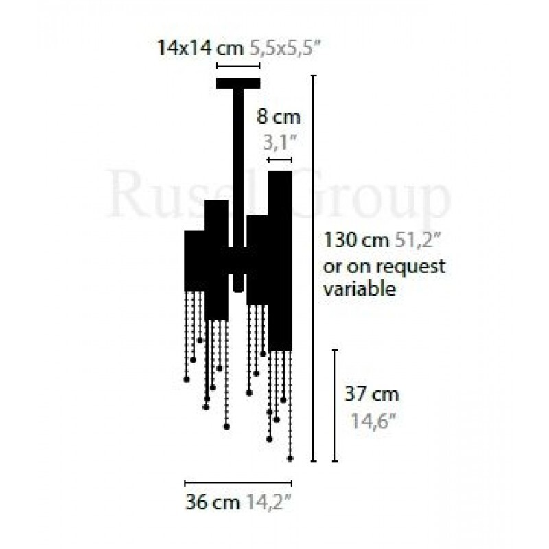 Подвесной светильник ILFARI SEXY CRYSTALS H4+4