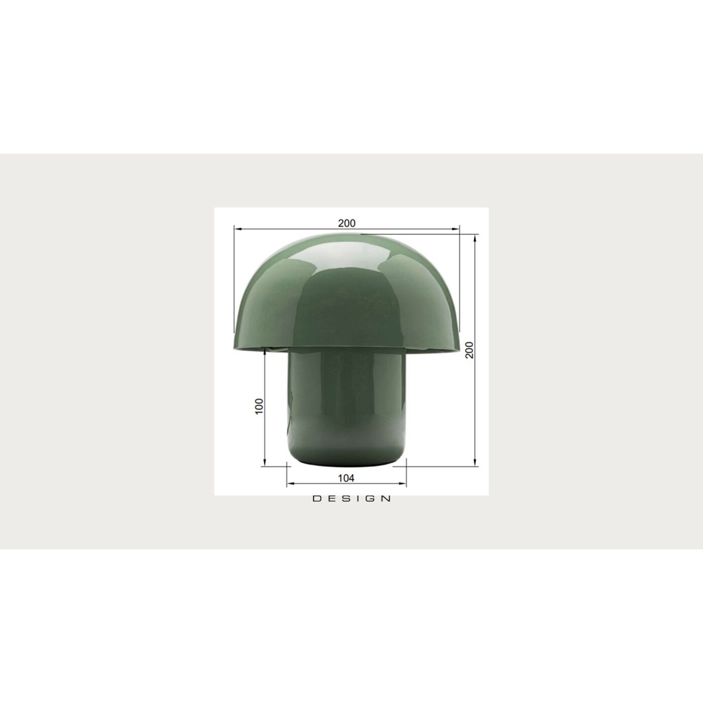 Светильник настольный Mushroom Sage 20cm KARE 56510
