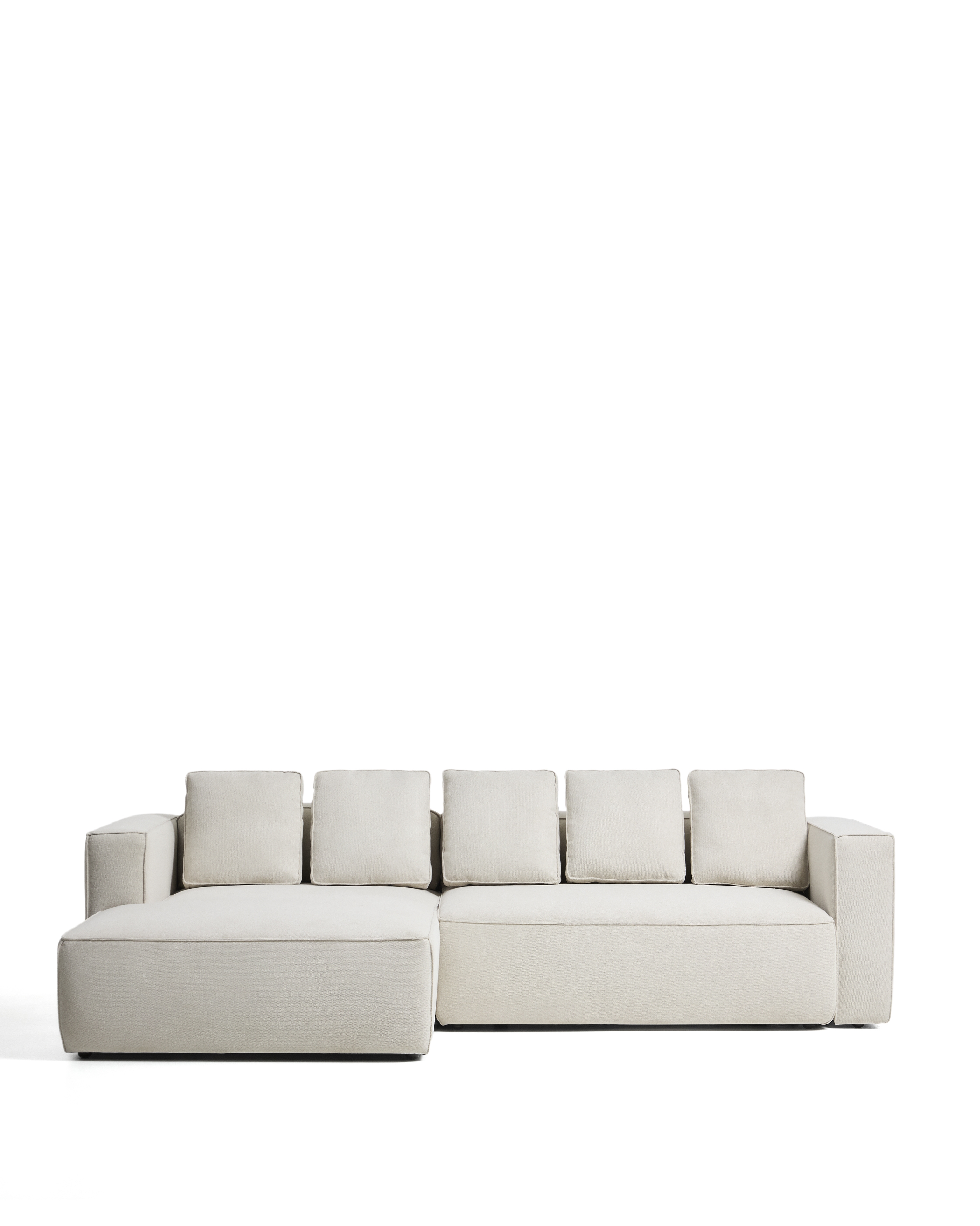 3-местный диван-кровать Marela бежевый шенилл с кушеткой слева, 276 см La Forma 447769