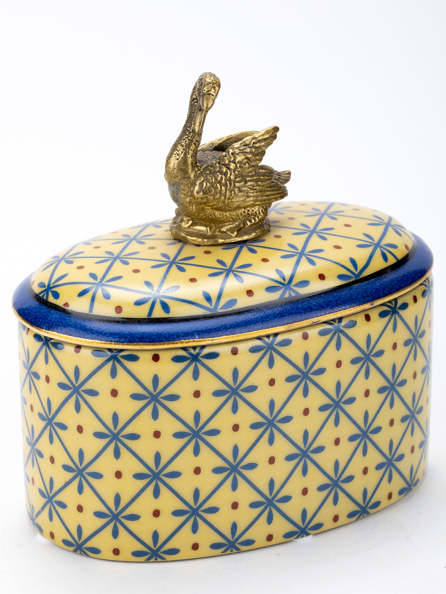 Шкатулка с лебедем Glasar B788/1/HY2204