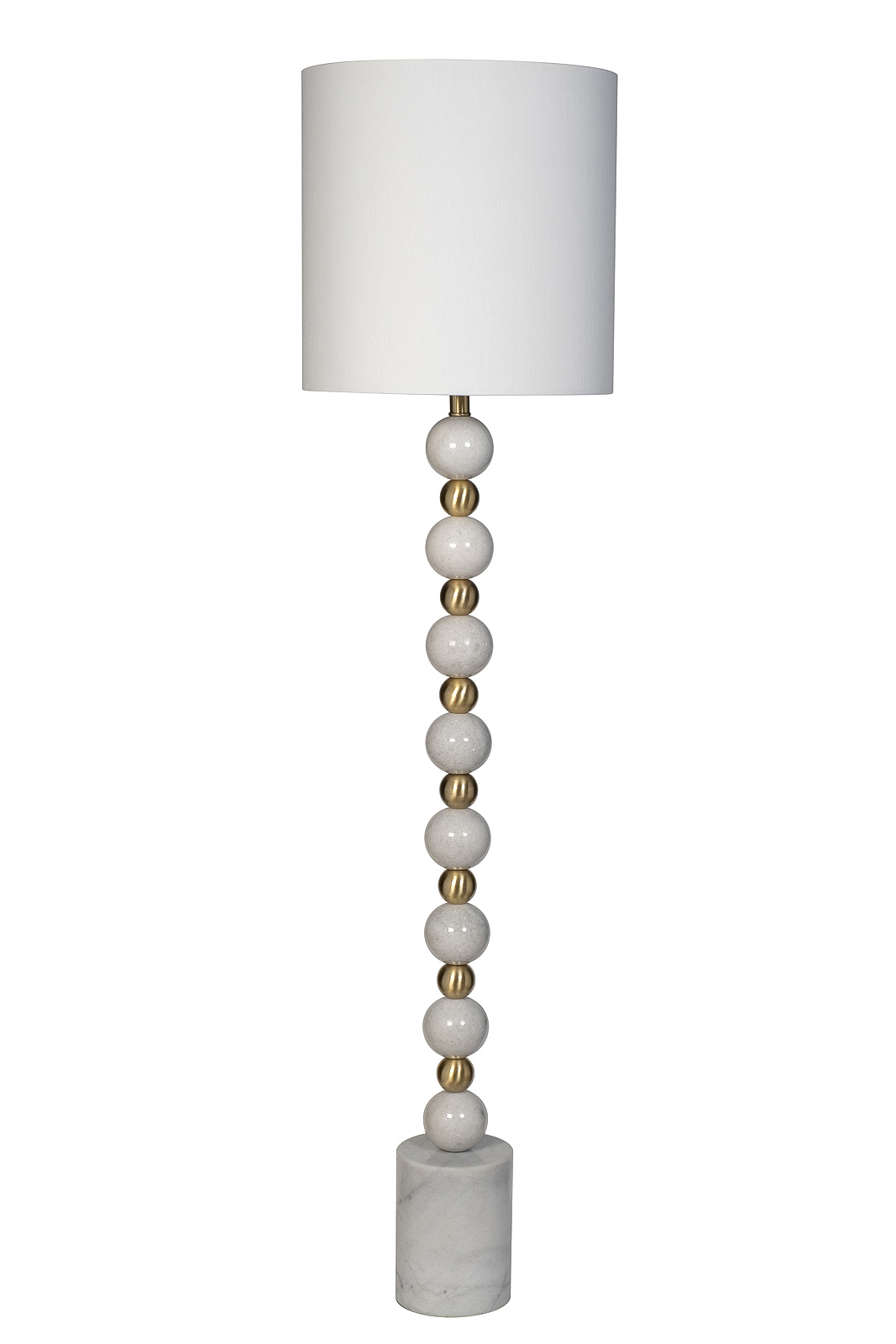 Торшер мраморный с белым абажуром Garda Decor 22-89576