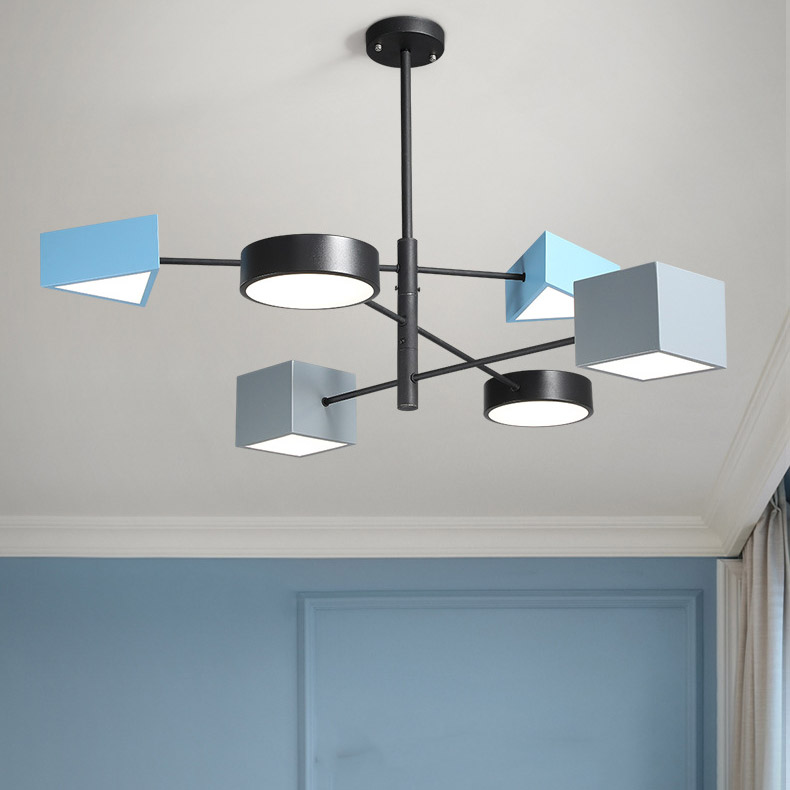Светодиодная люстра DENIZA L3 Gray Blue Black by ImperiumLoft