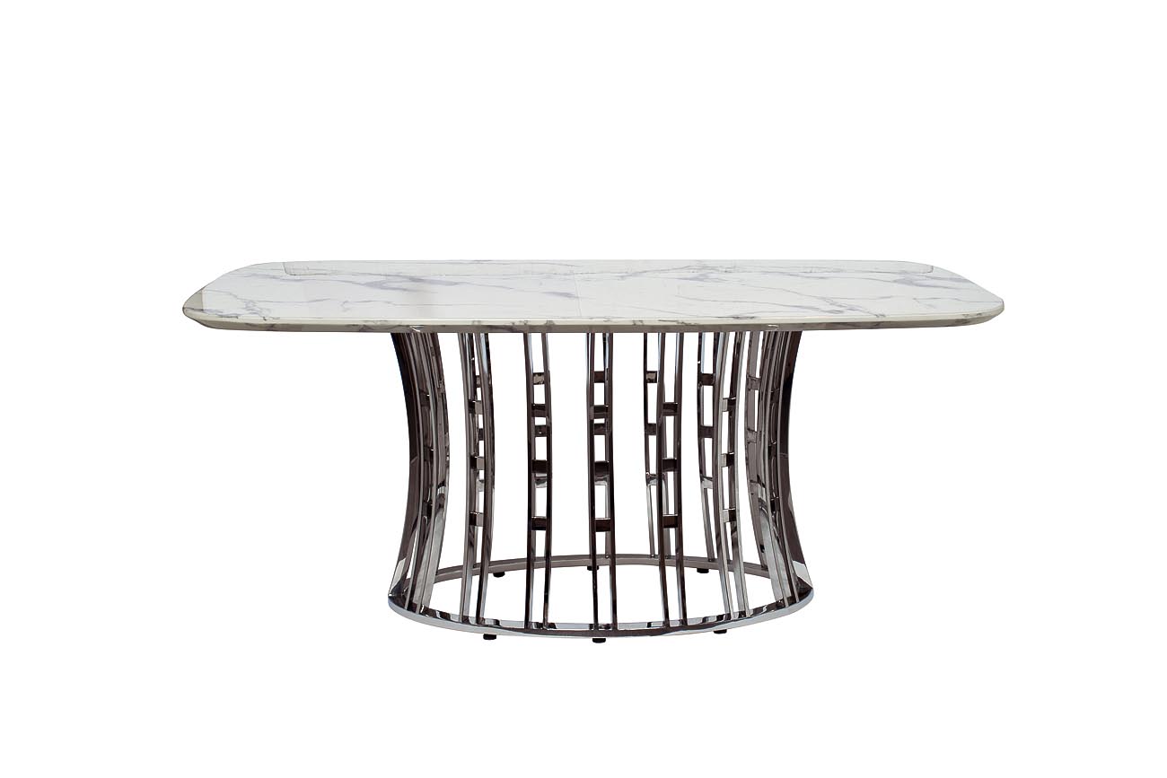 Стол обеденный светло-серый (искусственный камень) Garda Decor 45EX-DT122-1