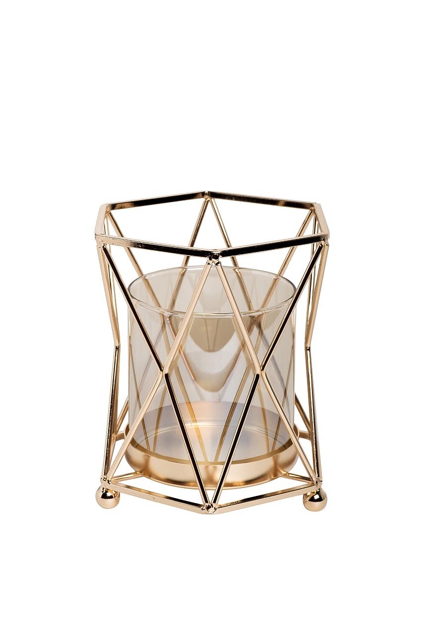 Подсвечник в металлической подставке Garda Decor 55RZ3630S