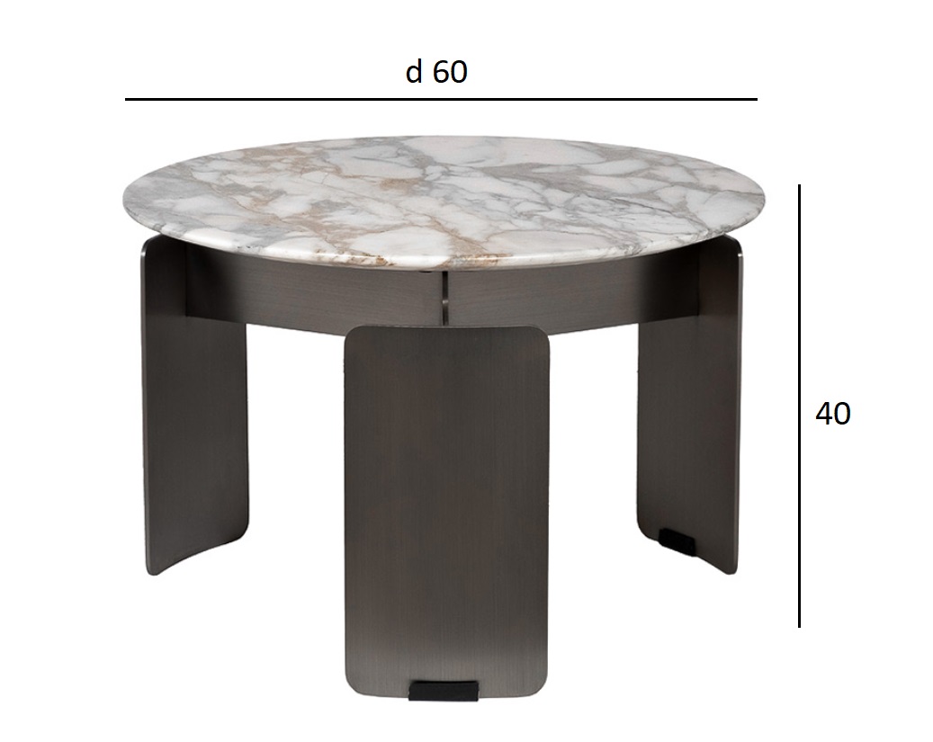 Столик журнальный круглый мраморный Garda Decor 160KD-26501