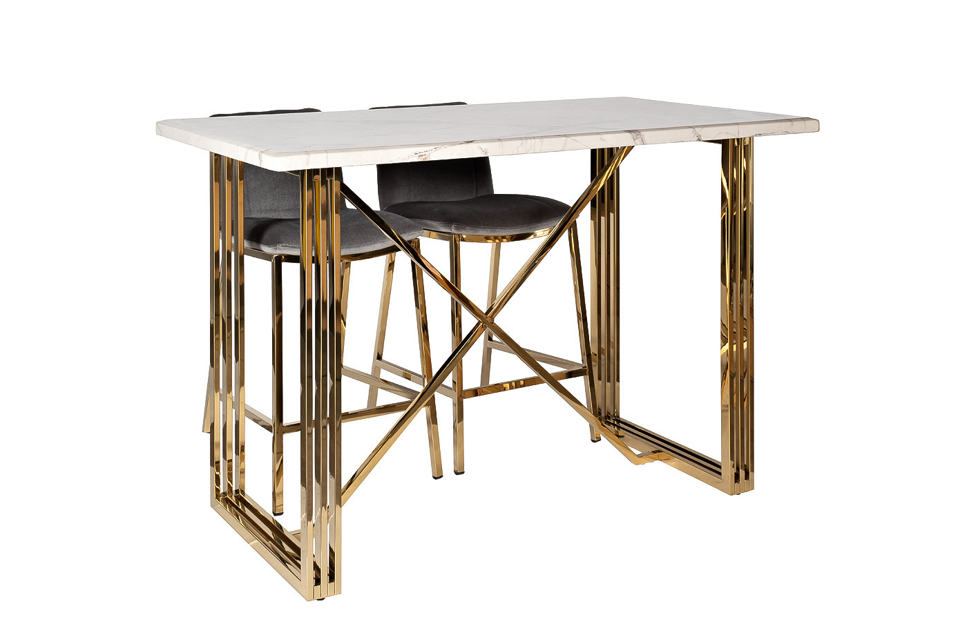 Стул барный велюровый серый Garda Decor 30C-DX-2091 GRE