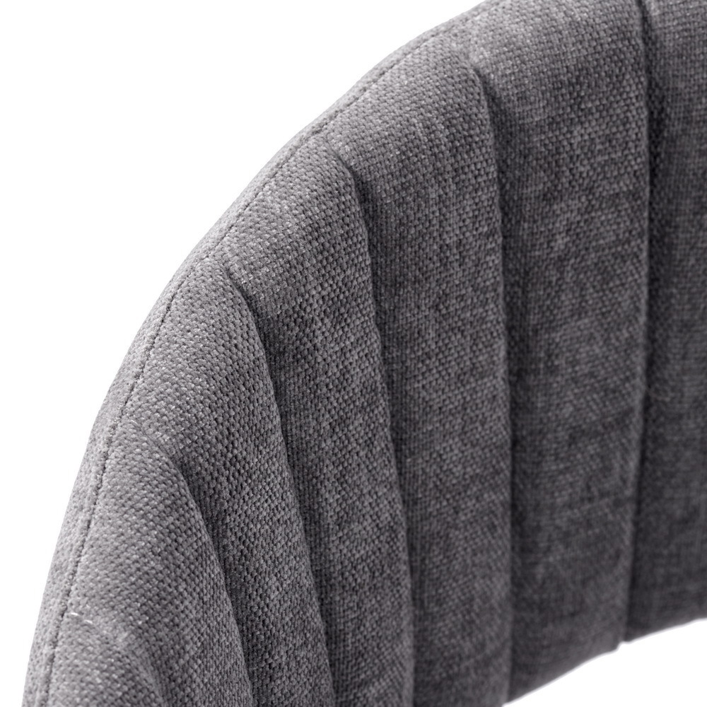 Стул Turin серый вельвет с чёрными ножками Bradex Home FR 0556