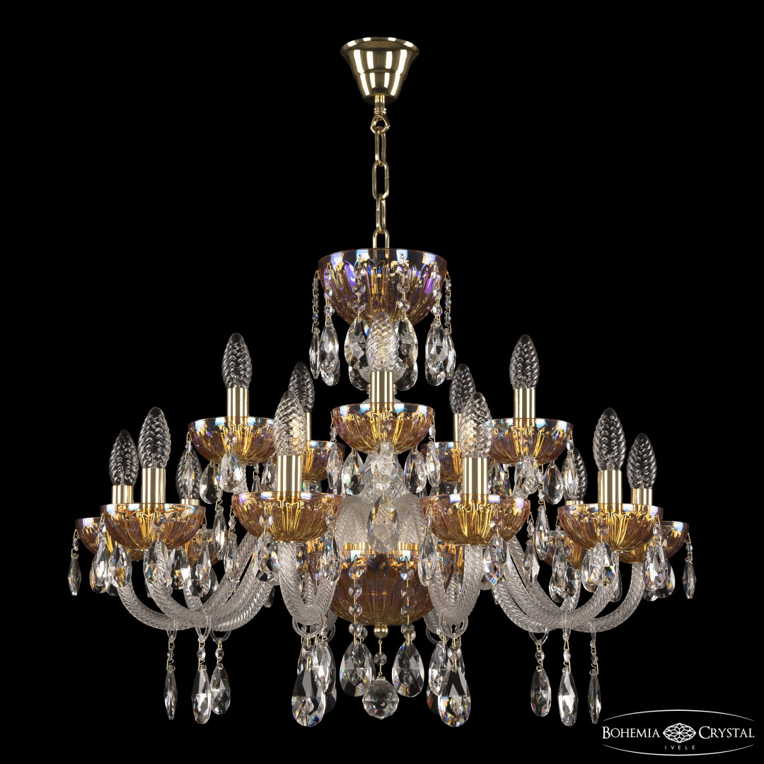 Люстра 5417/10+5/240 G Shampan/M-1H Bohemia Ivele Crystal