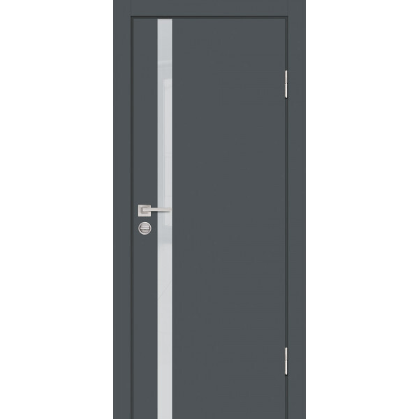 Межкомнатная дверь Graf P-8 лунный лакобель Графит (2000 х 900)