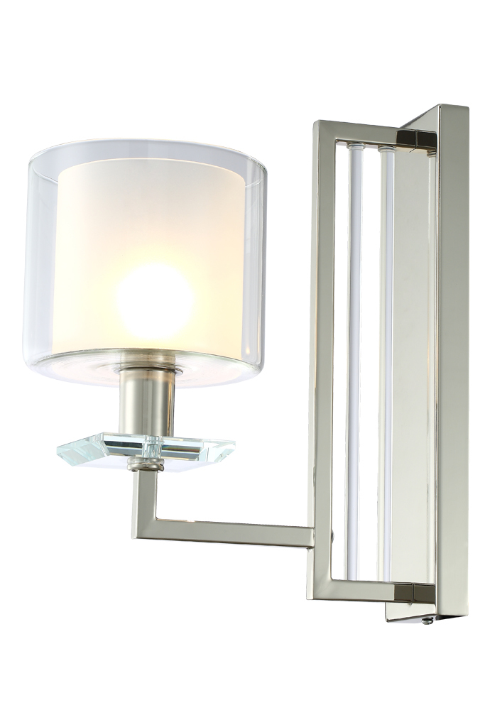 Бра Crystal Lux NICOLAS AP1 NICKEL/WHITE
