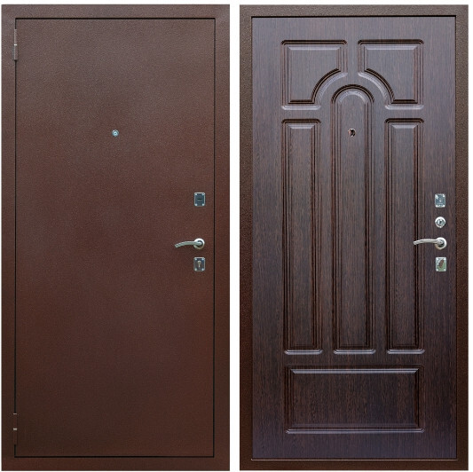 Дверь входная Graf Эконом Антик медь / МДФ 6 мм ФЛ-58 Венге