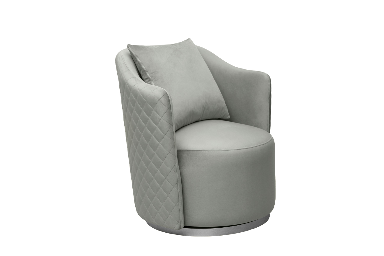 Кресло Verona вращающееся велюровое мятное/хром Garda Decor VERONA-Colt025