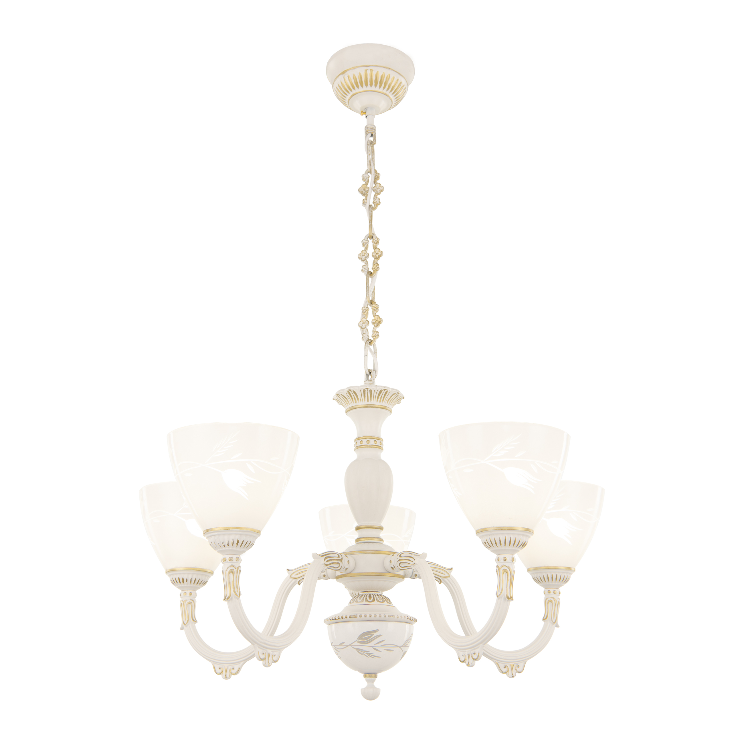 Люстра с плафонами 347837/5 WT+G Arte Milano