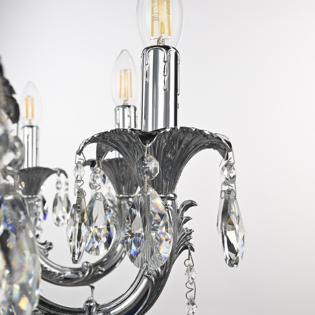 Люстра с хрустальными подвесками AL79101/10/250 A Ni Bohemia Ivele Crystal