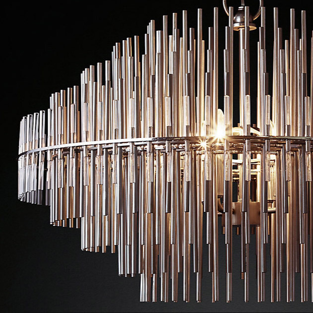 Люстра Restoration Hardware Emile Round 24" Pewter