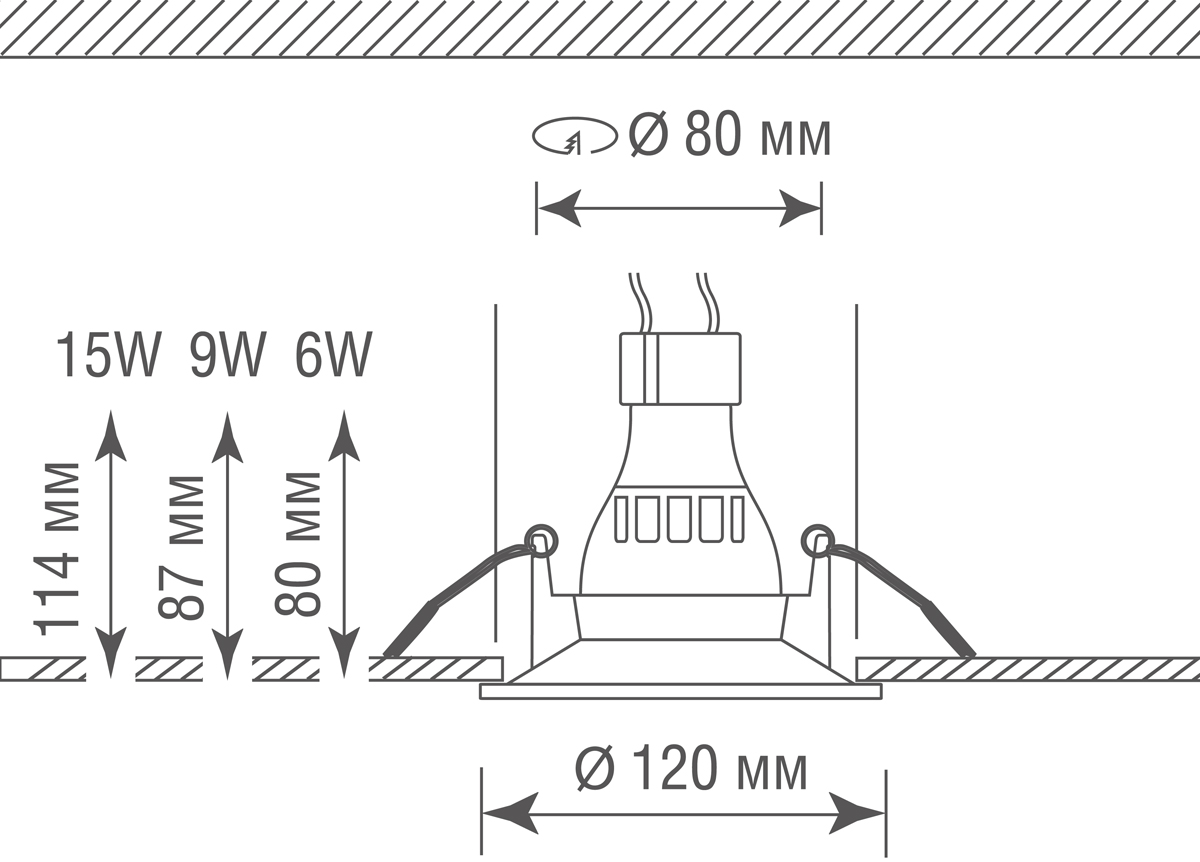 Светильник встраиваемый гипсовый под сменную лампу Donolux DL209G