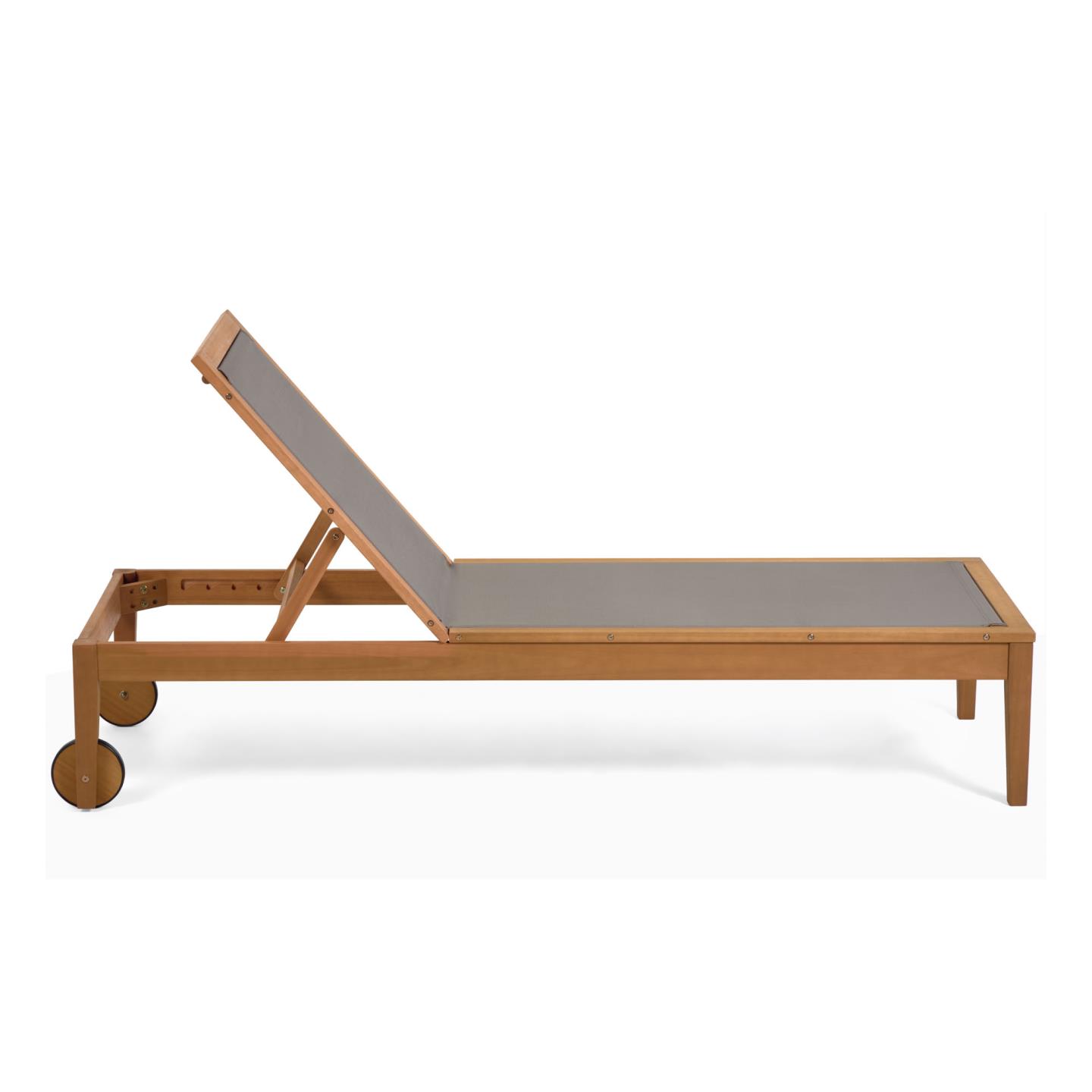 Шезлонг Caterin из эвкалипта зеленый La Forma 97641