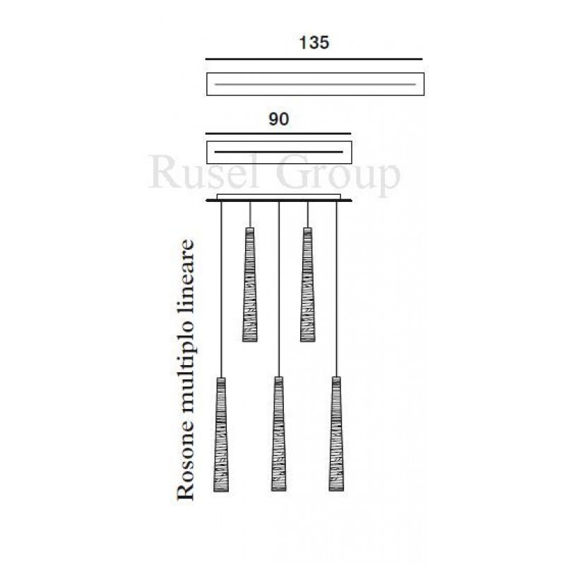 Подвесной светильник Foscarini Tress Stilo sospensione
