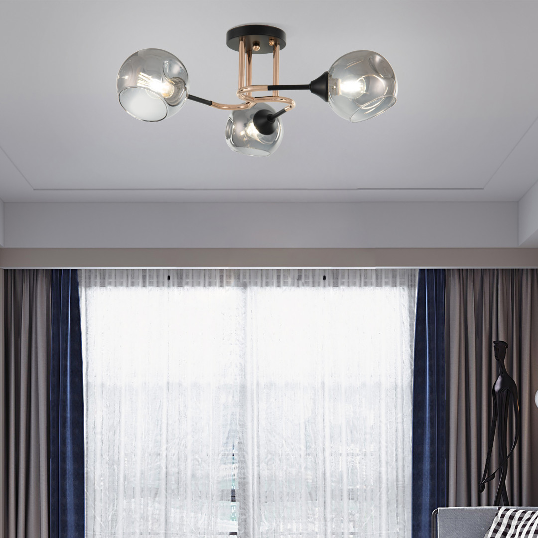 Люстра с плафонами 328419/3 FG+BK Arte Milano