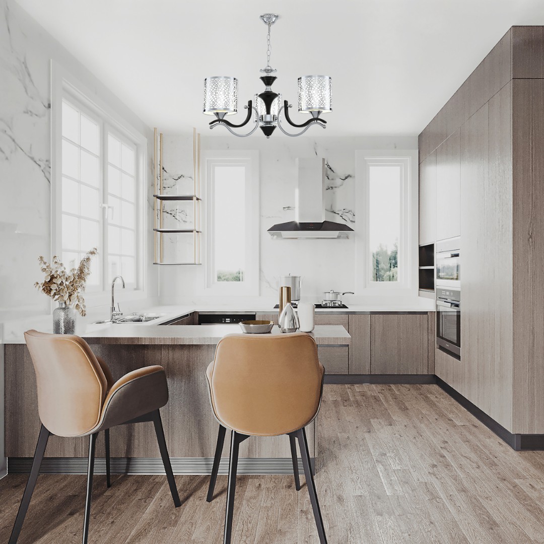 Люстра подвесная с плафонами 306787/3 Bk/Ni Arte Milano