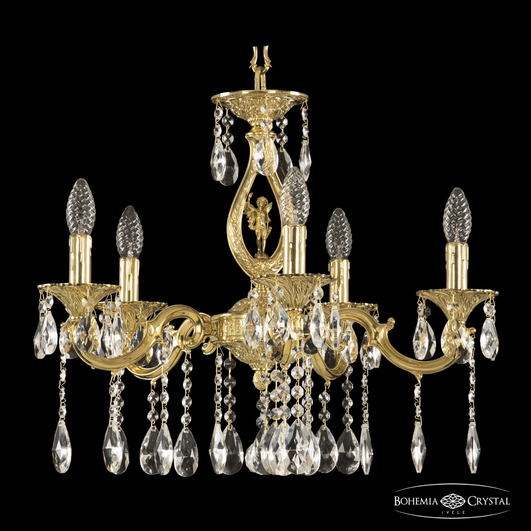 Люстра бронзовая с хрусталём 72401/5/175 A G FA5S
