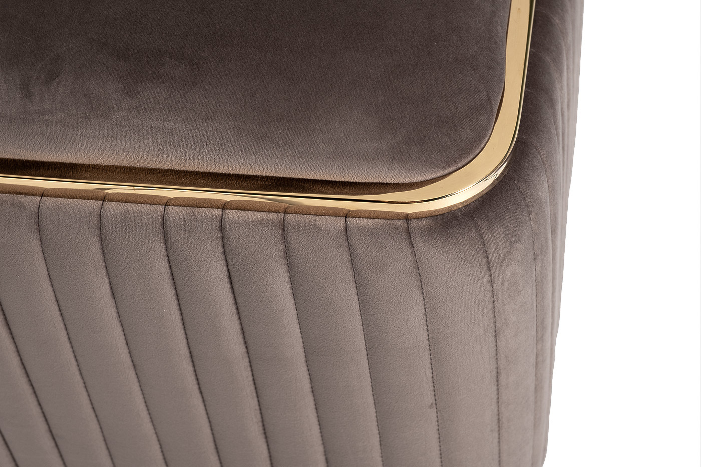 Пуф Glarus велюровый коричневый Garda Decor 102AN-PUF-1300-KOR