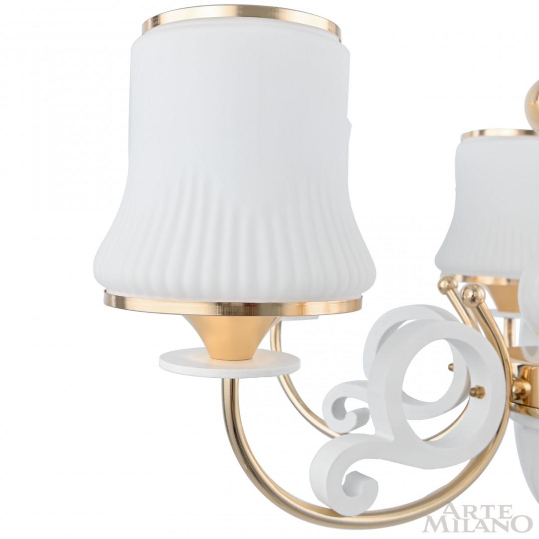 Люстра подвесная с плафонами 301097/6 Wh/Gd Arte Milano