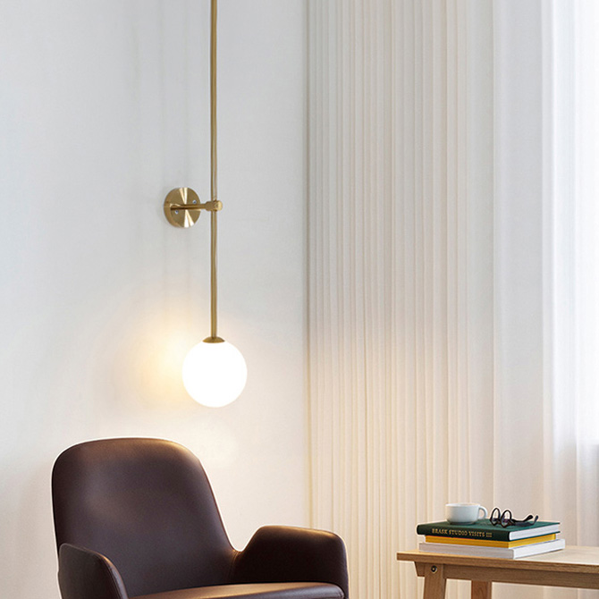 Настенный светильник LINES Ball 72 Gold by ImperiumLoft