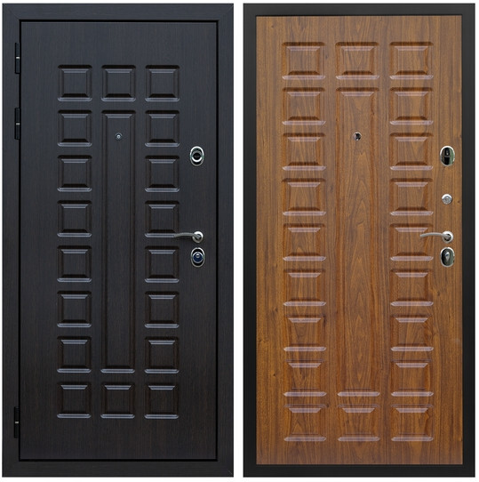 Дверь входная Graf Люксор 3К Шагрень черная / МДФ 16 мм ФЛ-183 Мореная береза