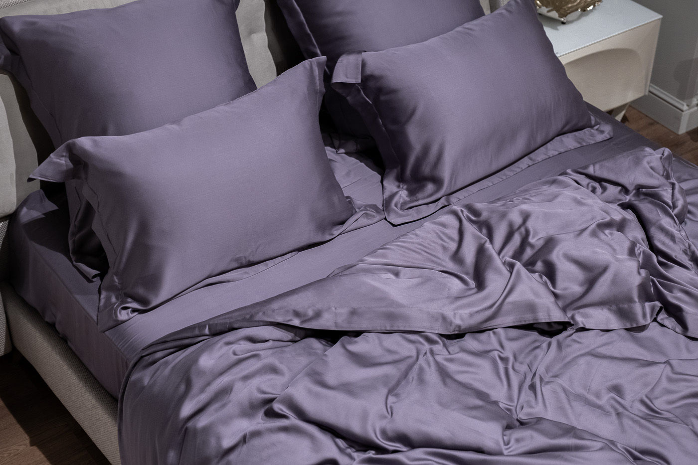 Простыня Сопрано на резинке 180х200х30см сиреневая Garda Decor 131SH-4297-PROS REZ SOPR SIR