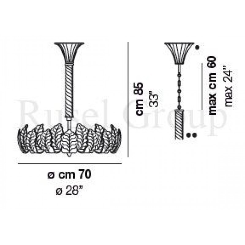 Подвесной светильник Vistosi GIUDECCA SP 20F
