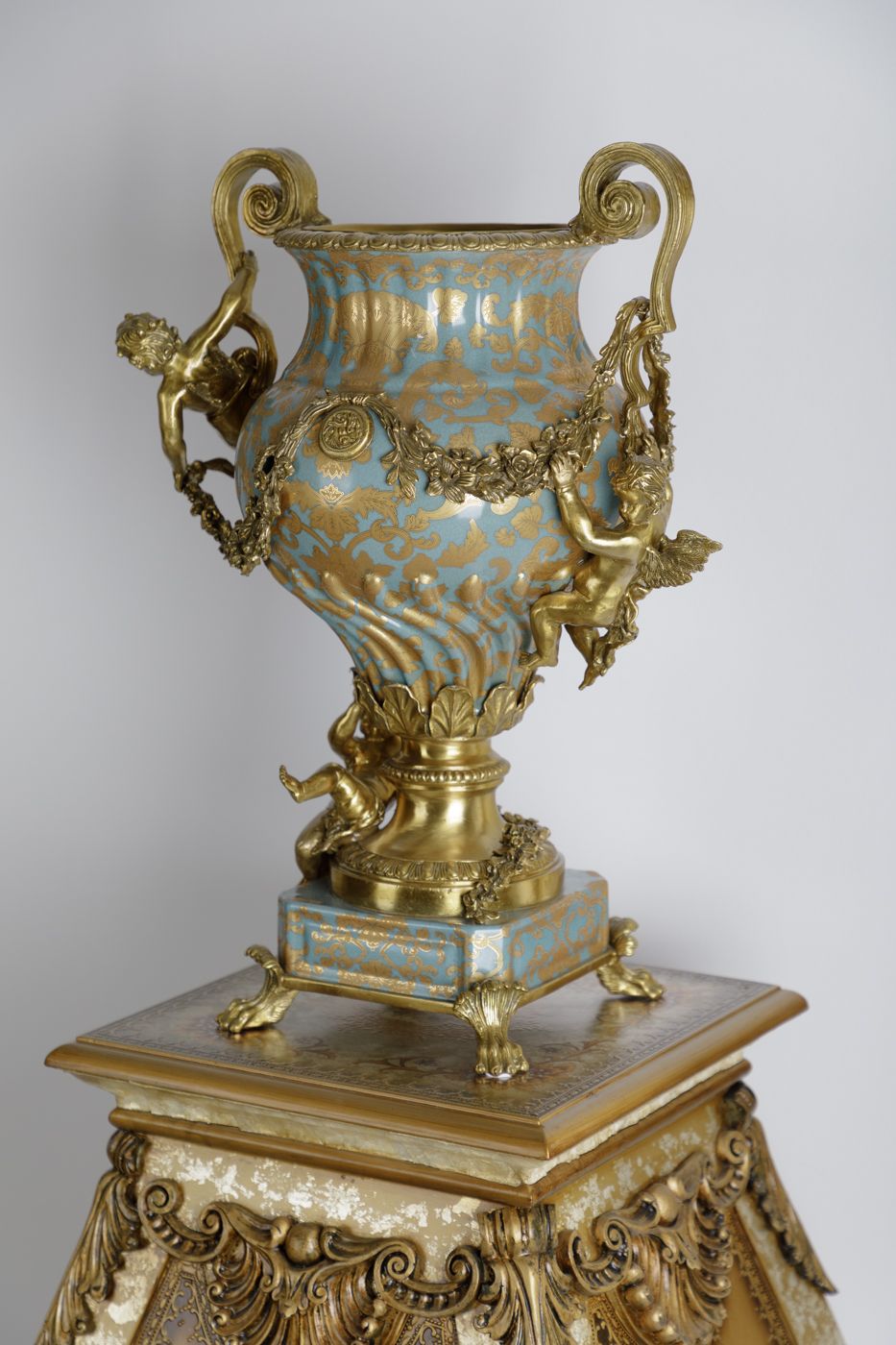 Ваза с ангелами Glasar 31G2377/A940C/NB4199