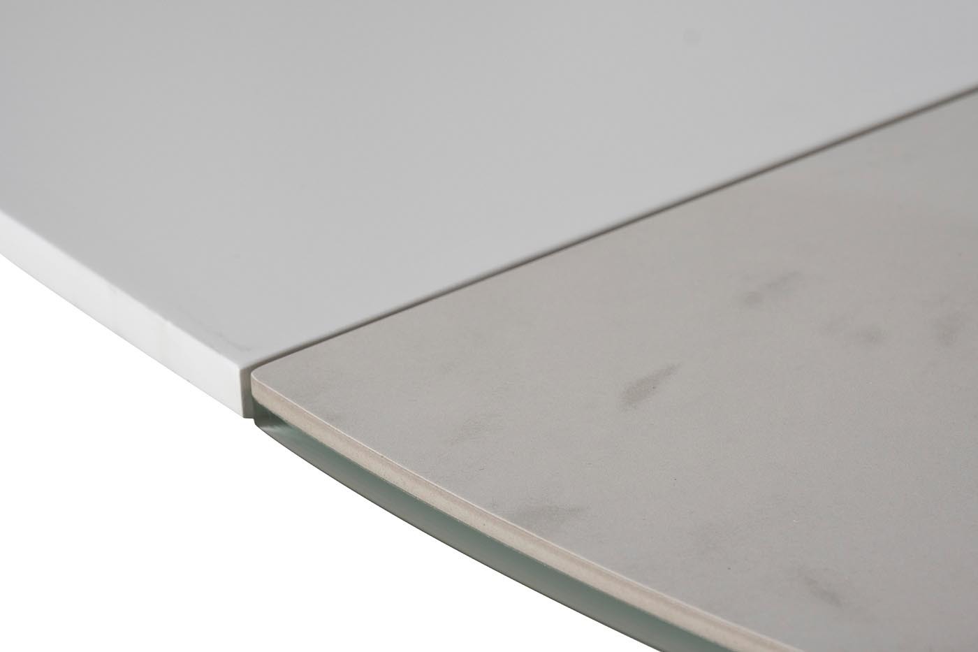 Стол обеденный раскладной круглый керамический белый Garda Decor 83MC-1907DT WH