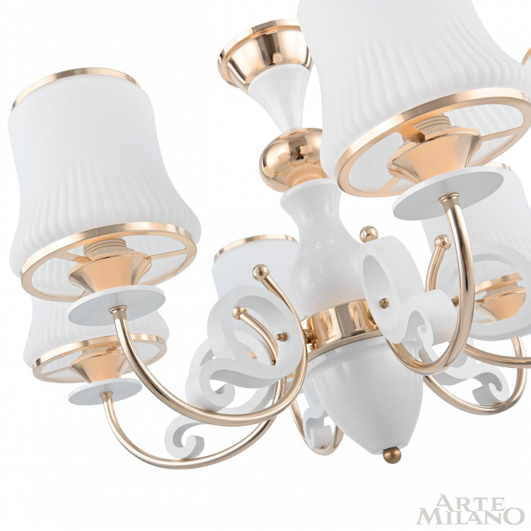 Люстра подвесная с плафонами 301097/6 Wh/Gd Arte Milano