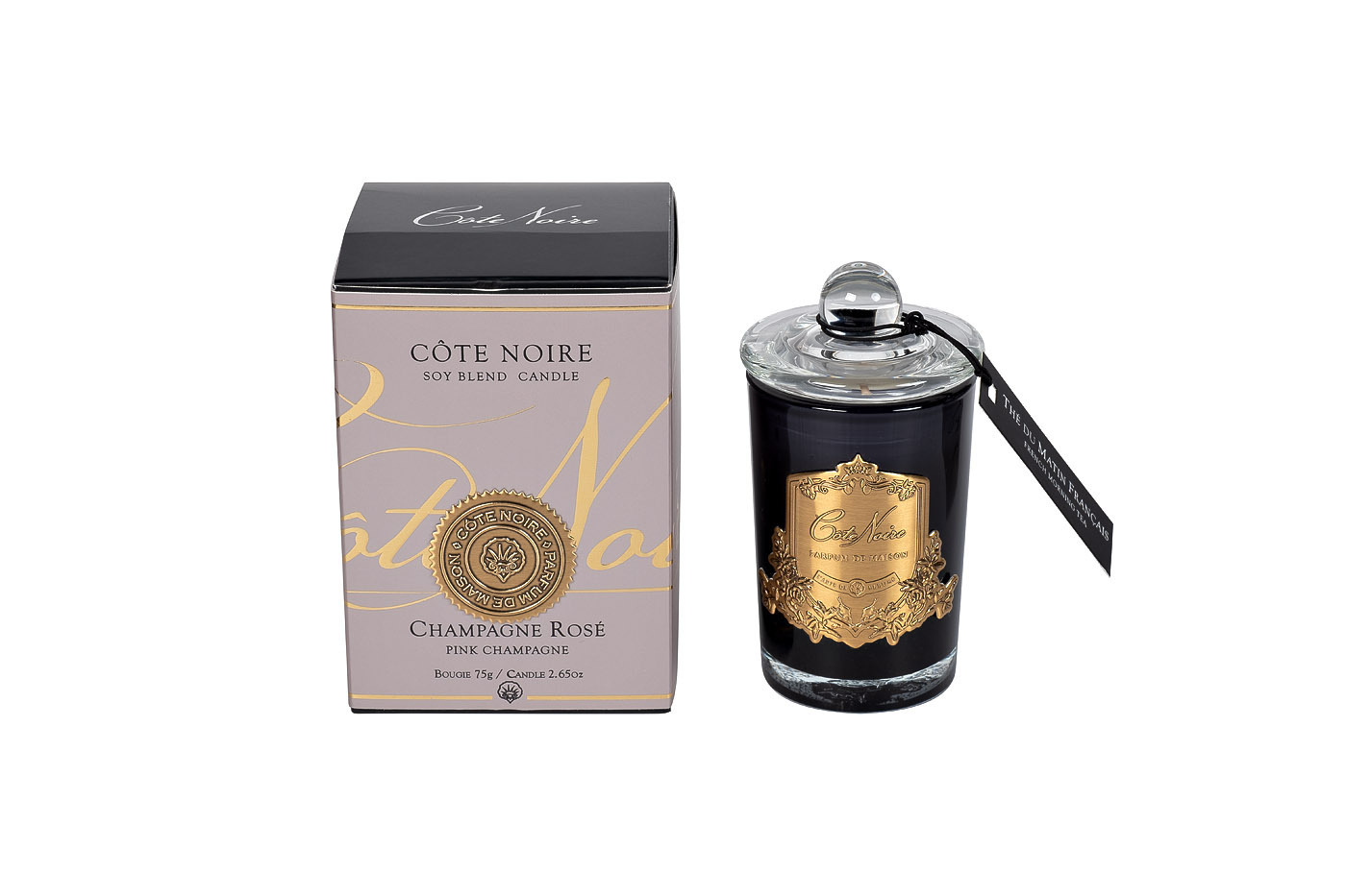 Свеча ароматическая Pink Champagne в стакане в упаковке Garda Decor 96СN7518