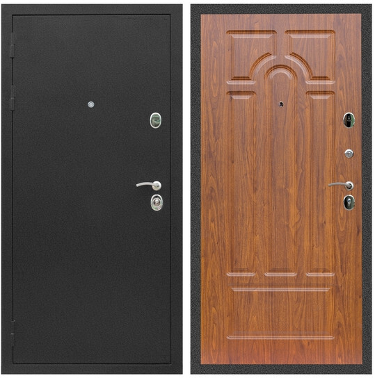 Дверь входная Graf Люкс ТП-70 Черный крокодил / МДФ 6 мм ФЛ-58 Мореная береза