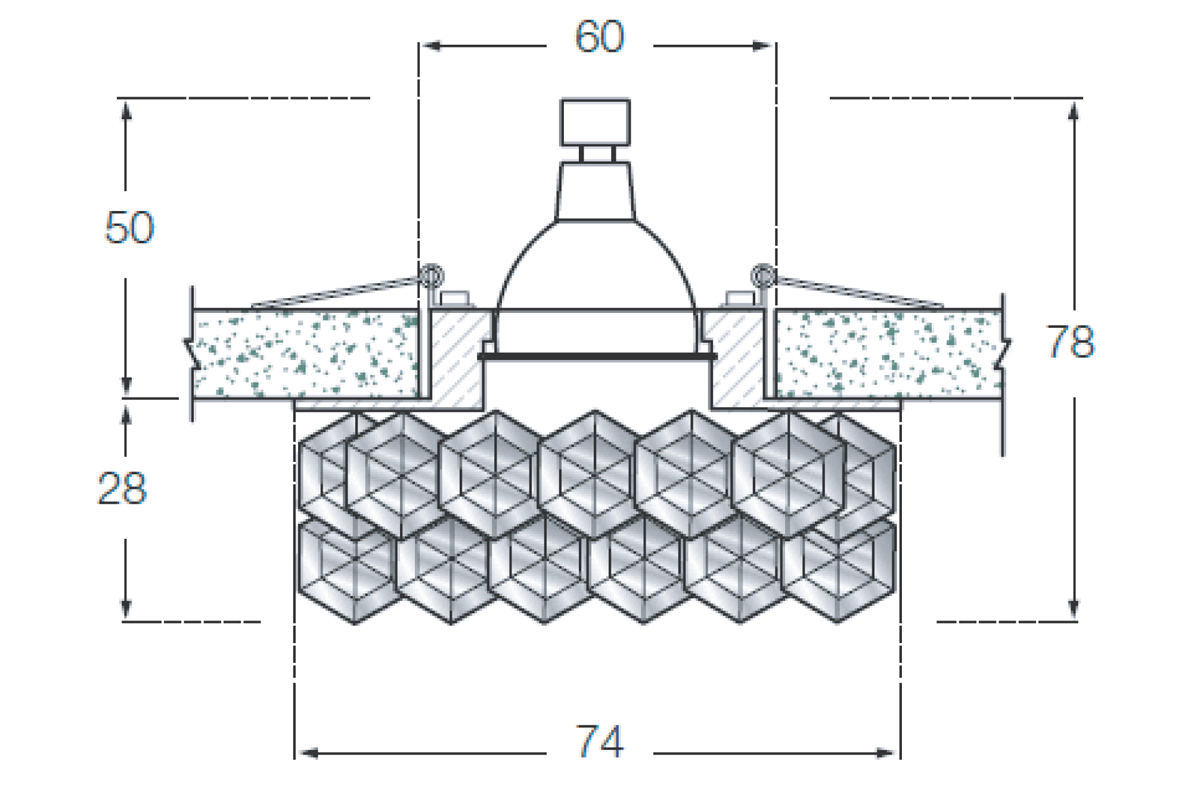 Встраиваемый светильник Donolux DL066.79.1 crystal
