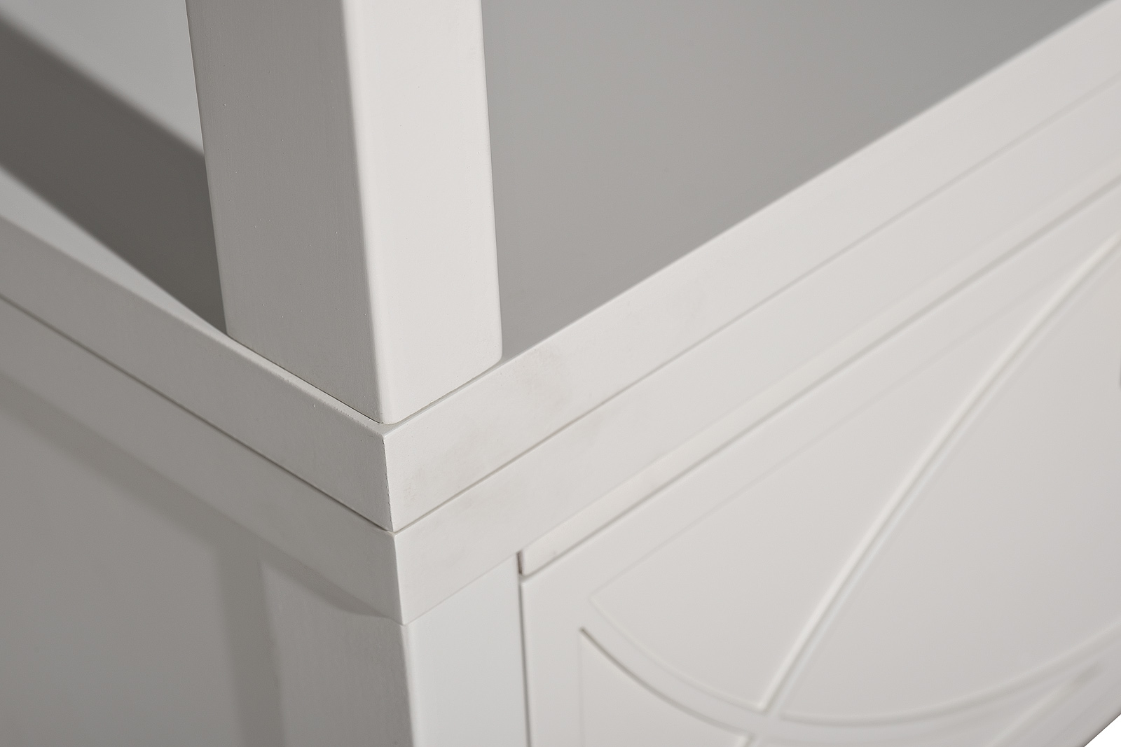 Шкаф-витрина открытый узкий с тумбой прикроватной с 1-м ящиком Garda Decor 151SV-000018