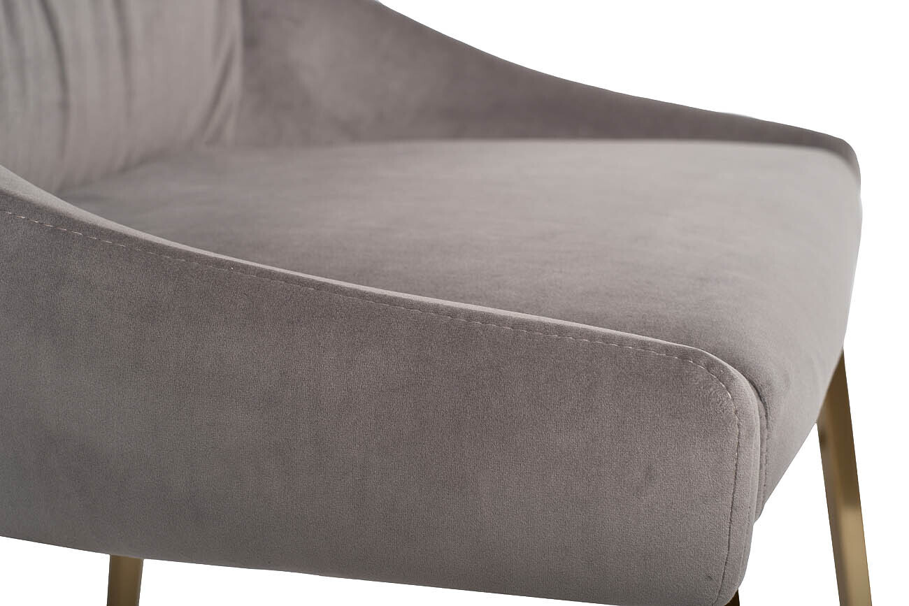 Стул на металлическом каркасе серый велюровый Garda Decor 30C-1185 GRE