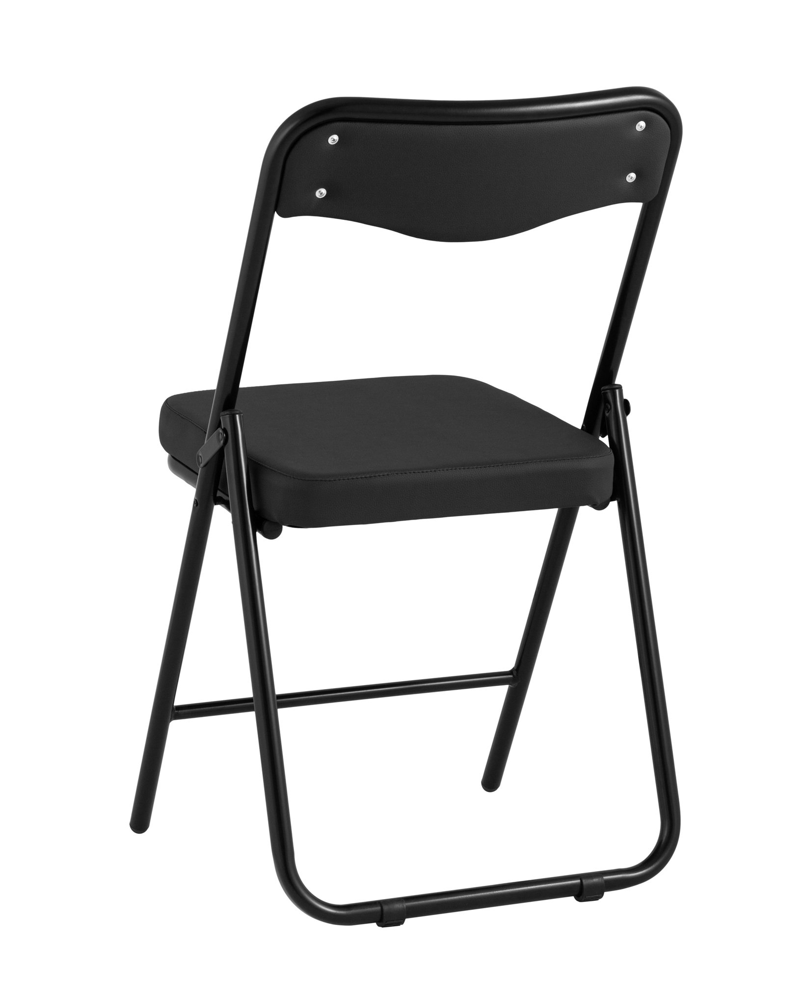 Складной стул Джонни экокожа черный каркас черный матовый Stool Group