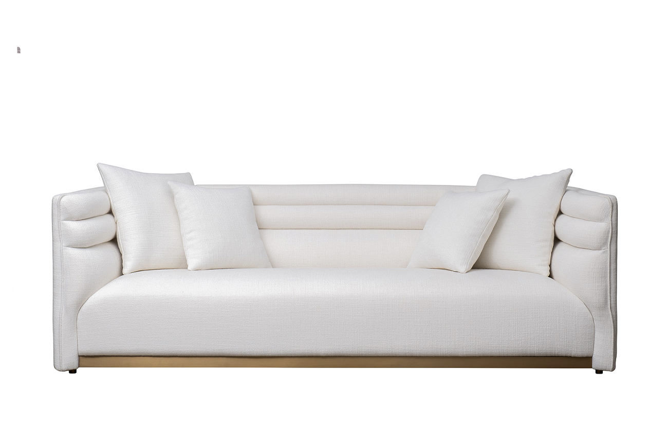 Диван трехместный GD/Toledo св.бежевый рогожка Norton Svbeg 236*97**77 Garda Decor GD/TOLEDO-Т3-Norton-Svbeg