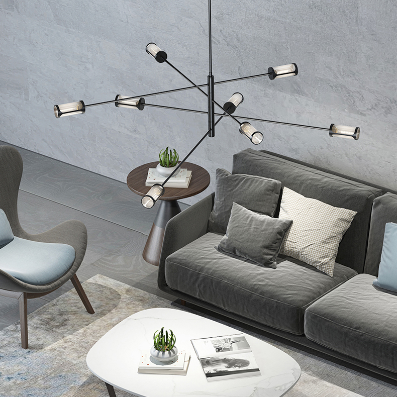 Дизайнерская люстра SKELBY H32 White/Amber by ImperiumLoft