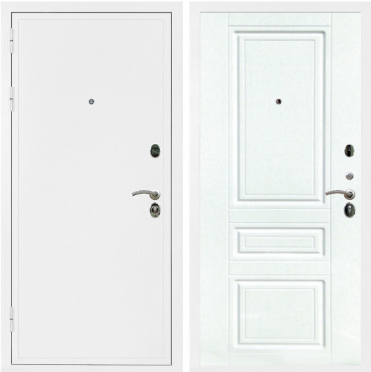 Дверь входная Graf Престиж Белая шагрень / МДФ 16 мм ФЛ-243 Софт милк