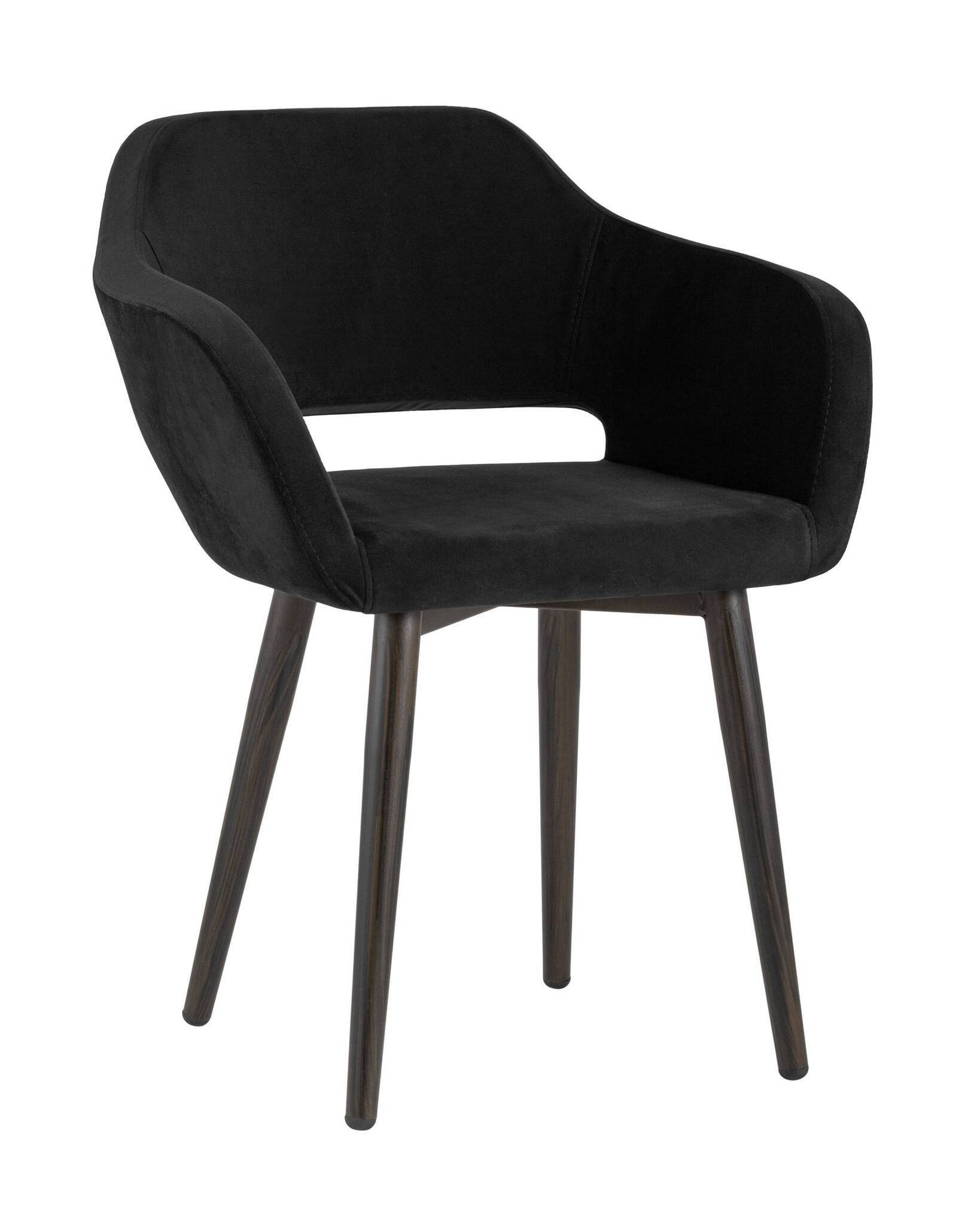 Стул с подлокотниками Саймон велюр черный Stool Group