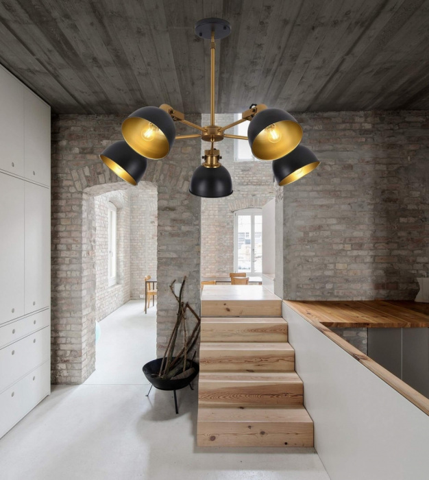 Потолочная люстра Lumina Deco LDP D017-5 BK