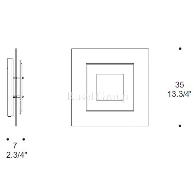 Настенный светильник Leucos LAGUNA P35 PLATINO