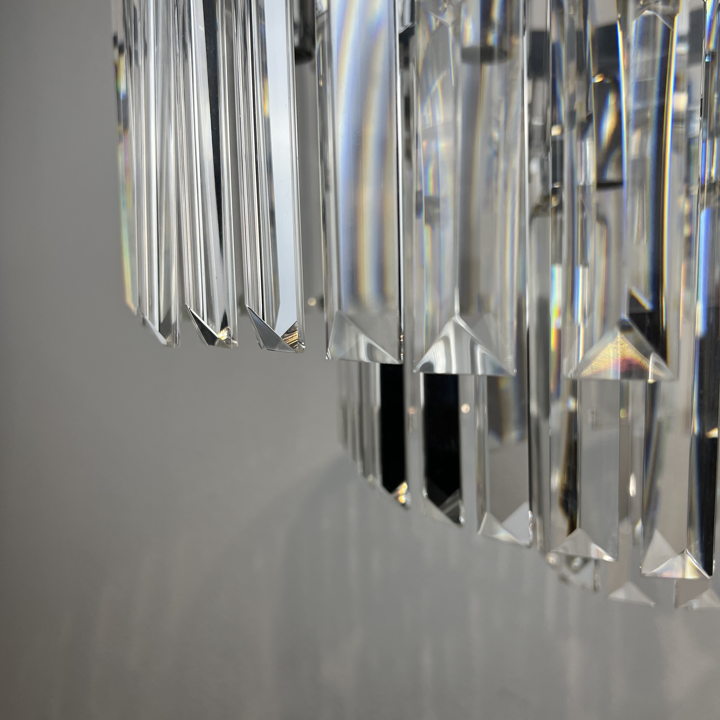 Люстра Rh 1920S Odeon Clear Glass Fringe 3-Tier Chandelier Chrome By Imperiumloft
